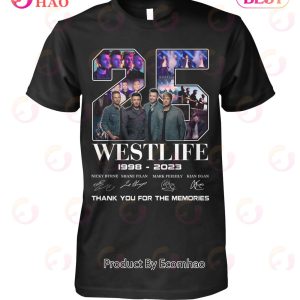 25 Years Of 1998 – 2023 Westlife Thank You For The Memories T-Shirt