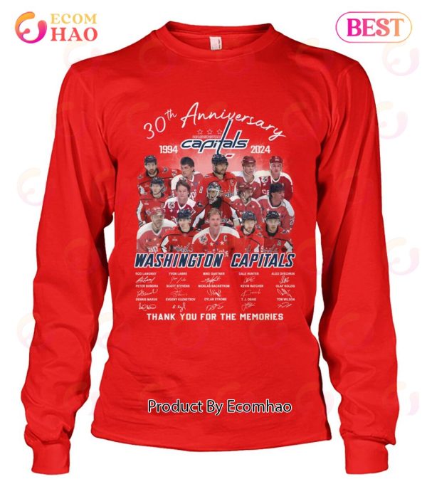 30th Anniversary 1994 – 2024 Washington Capitals Thank You For The Memories T-Shirt