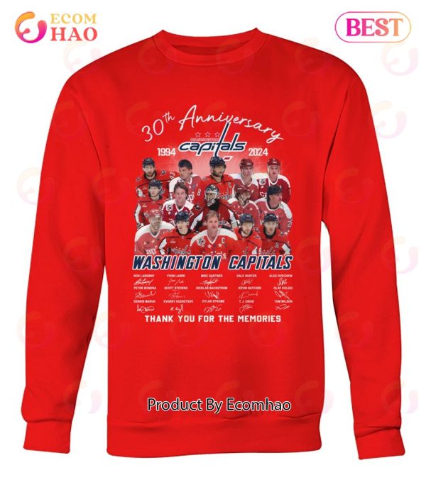 30th Anniversary 1994 – 2024 Washington Capitals Thank You For The Memories T-Shirt