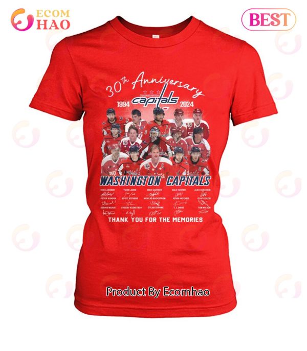 30th Anniversary 1994 – 2024 Washington Capitals Thank You For The Memories T-Shirt