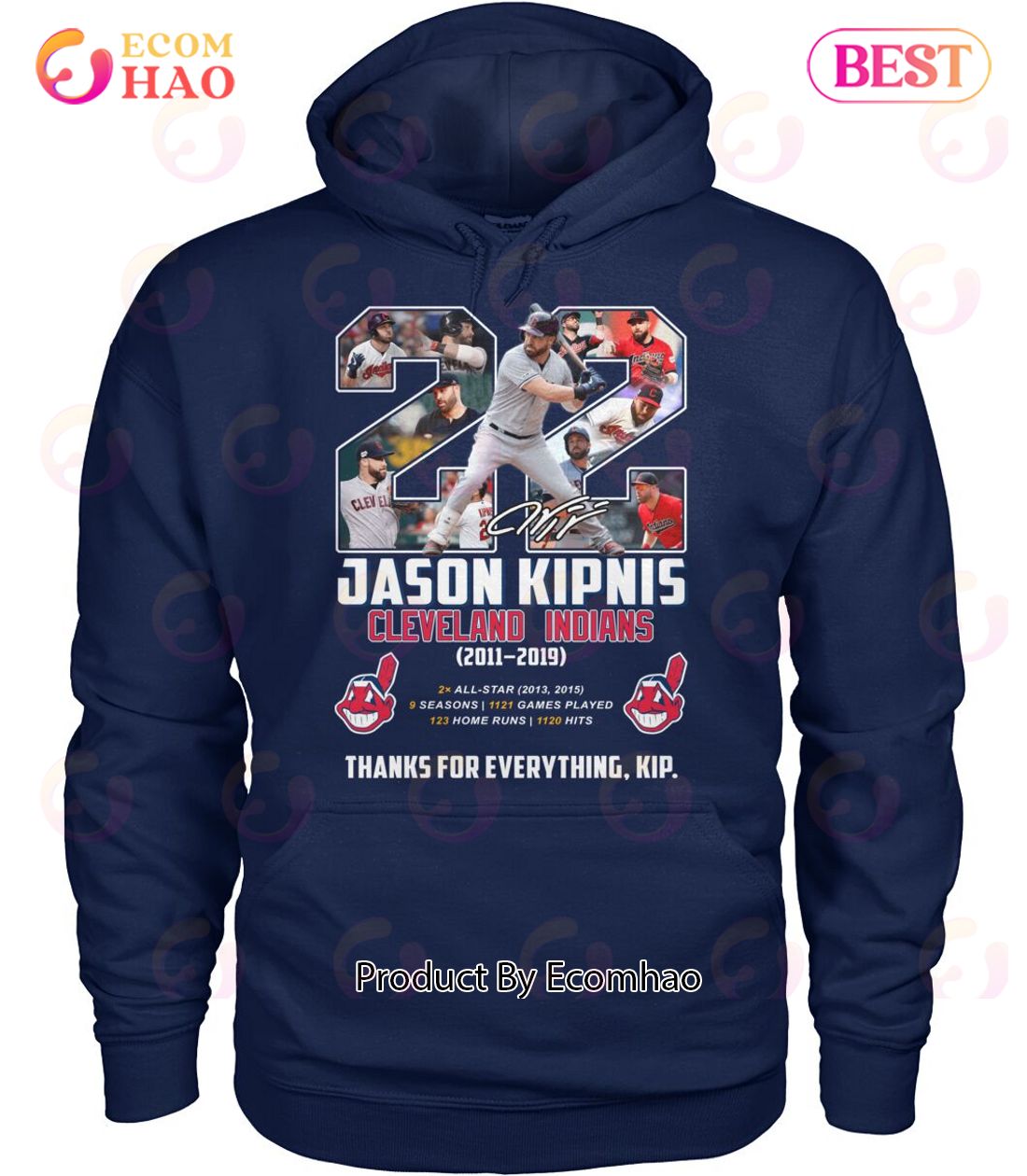 Jason Kipnis Cleveland Indians 2011 – 2019 Thanks For Everything, Kip T-Shirt