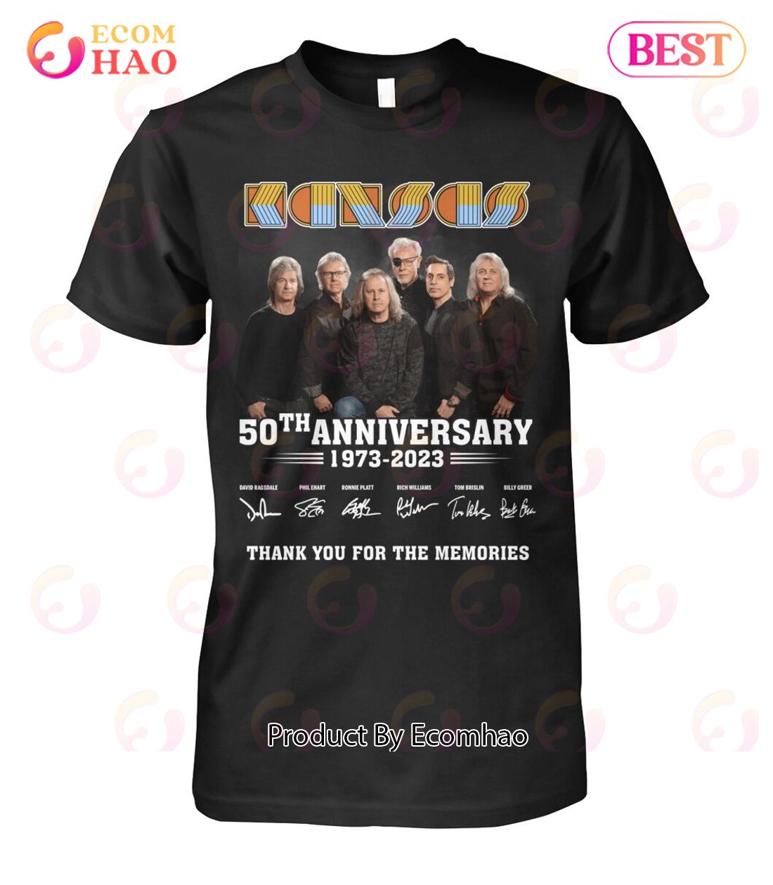 Kansas 50th Anniversary 1973 – 2023 Thank You For The Memories T-Shirt