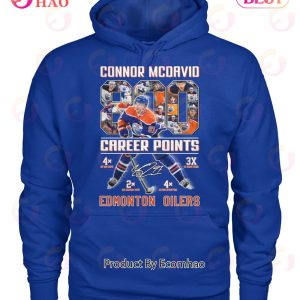 Connor Mcdavid Career Points Edmonton Oilers T-Shirt