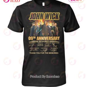 John Wick 09th Anniversary 2014 – 2023 Thank You For The Memories T-Shirt