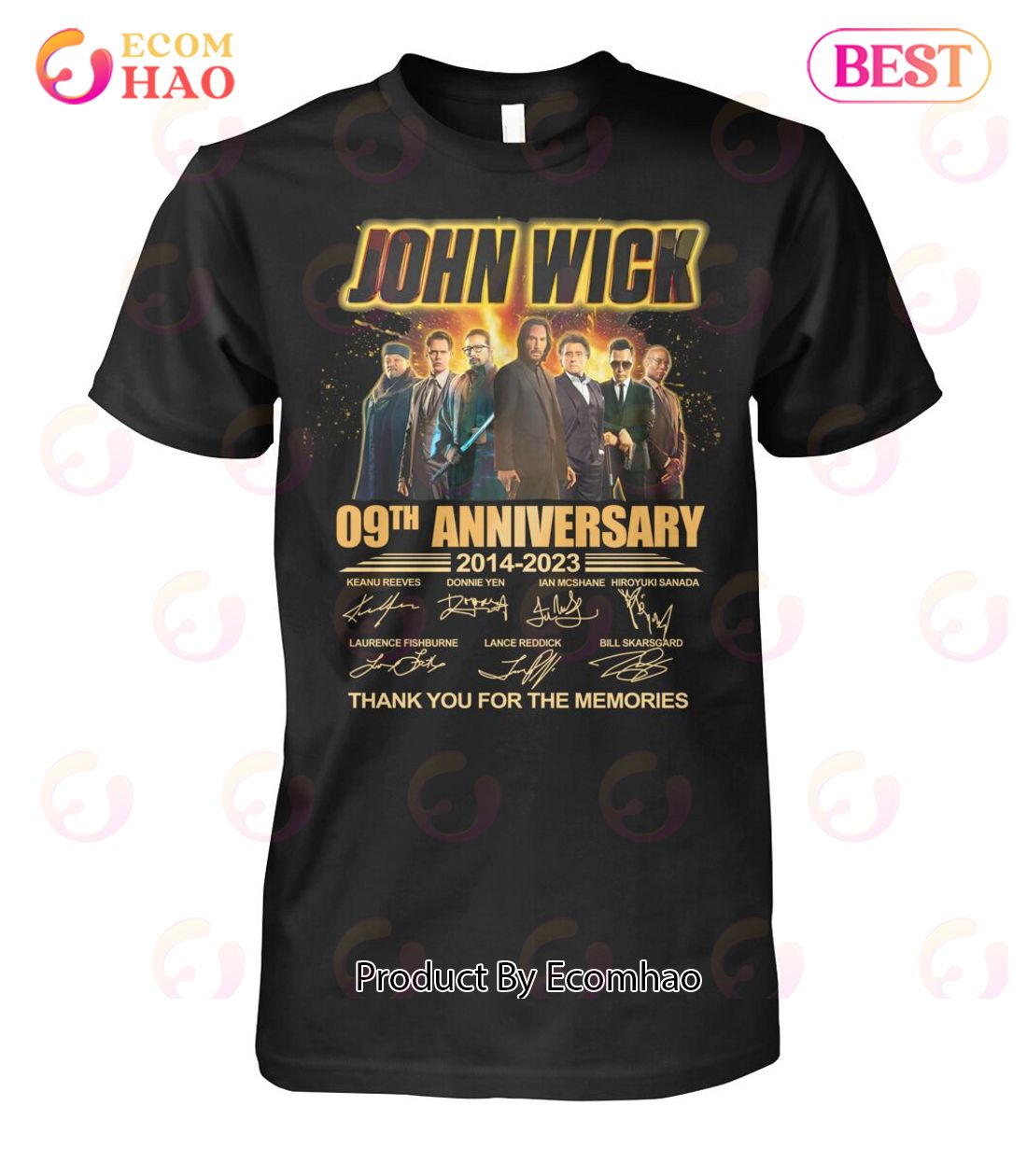 John Wick 09th Anniversary 2014 – 2023 Thank You For The Memories T-Shirt