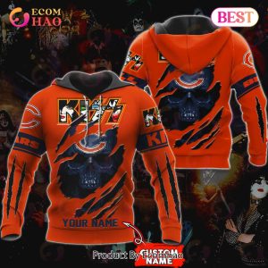NFL Chicago Bears Special Kiss Band Design 3D Hoodie