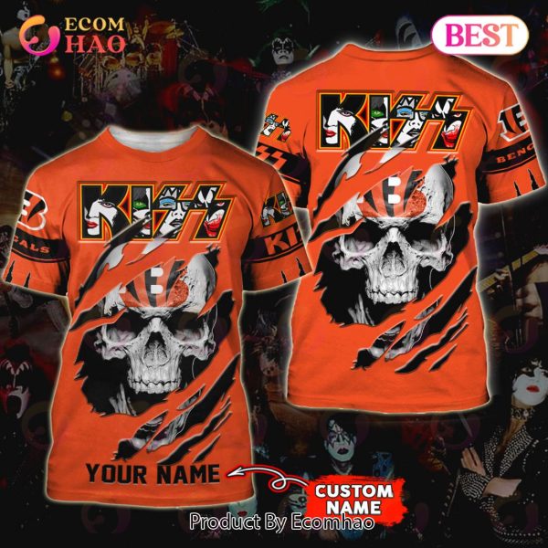 NFL Cincinnati Bengals Special Kiss Band Design 3D Hoodie