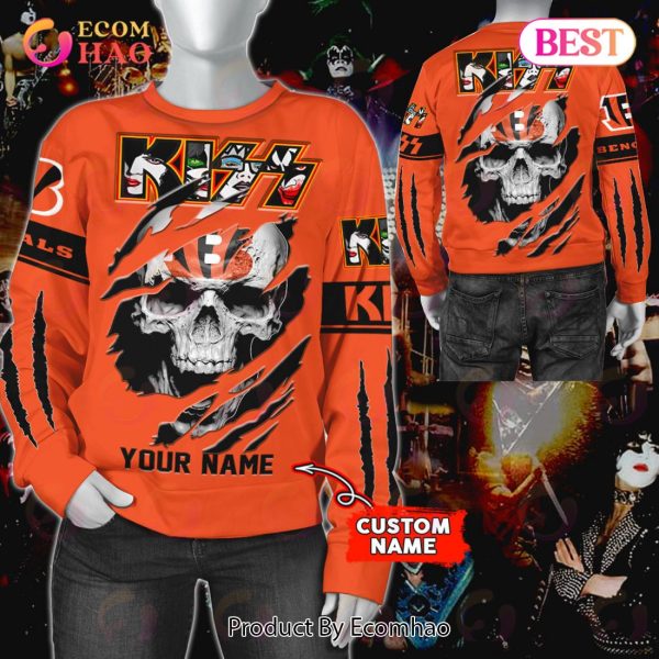 NFL Cincinnati Bengals Special Kiss Band Design 3D Hoodie