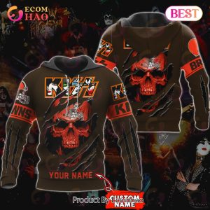 NFL Cleveland Browns Special Kiss Band Design 3D Hoodie