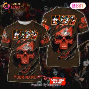 NFL Cleveland Browns Special Kiss Band Design 3D Hoodie