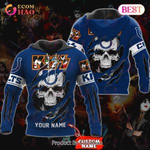 NFL Indianapolis Colts Special Kiss Band Design 3D Hoodie