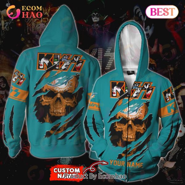 NFL Miami Dolphins Special Kiss Band Design 3D Hoodie