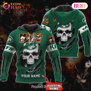 NFL New York Jets Special Kiss Band Design 3D Hoodie