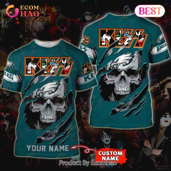 NFL Philadelphia Eagles Special Kiss Band Design 3D Hoodie