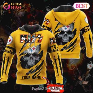 NFL Pittsburgh Steelers Special Kiss Band Design 3D Hoodie