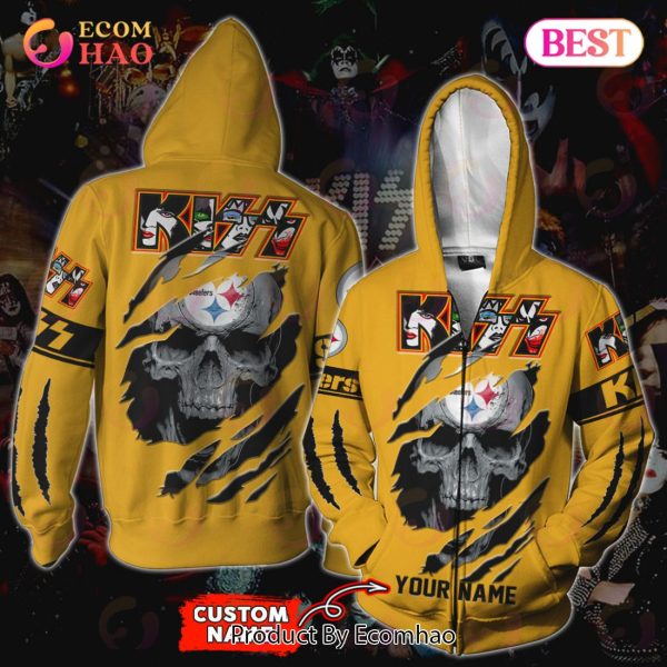 NFL Pittsburgh Steelers Special Kiss Band Design 3D Hoodie