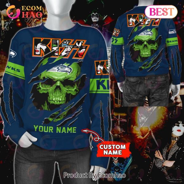 NFL Seattle Seahawks Special Kiss Band Design 3D Hoodie