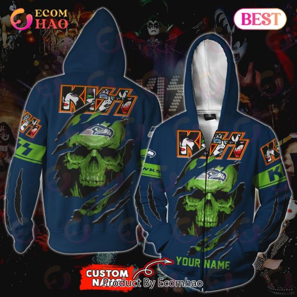 NFL Seattle Seahawks Special Kiss Band Design 3D Hoodie