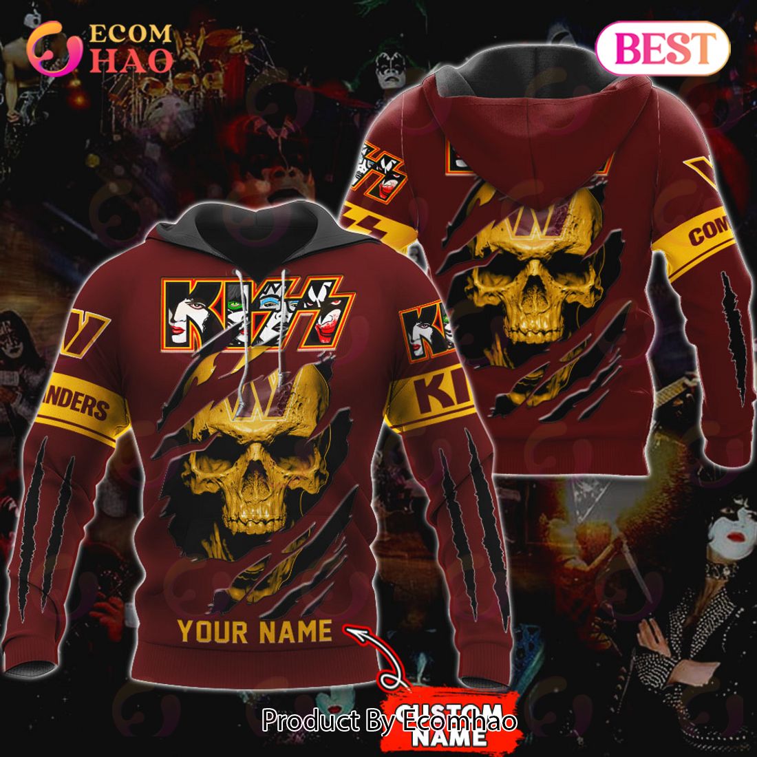 NFL Tampa Bay Buccaneers Special Kiss Band Design 3D Hoodie