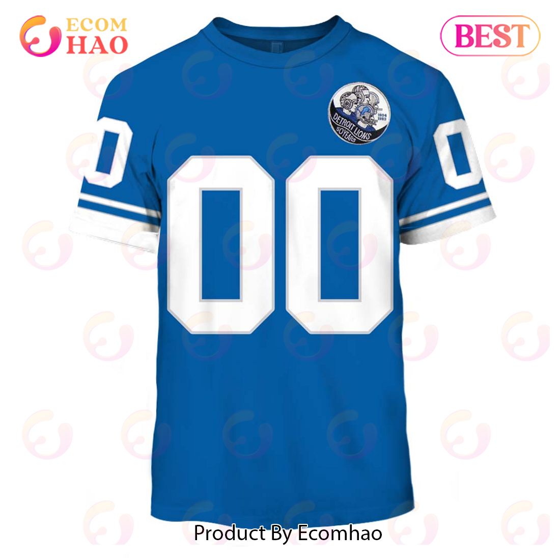 Detroit Lions NFL Personalized Home Jersey Hoodie T Shirt