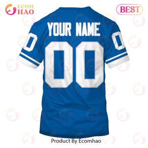 Personalize Name and Number 1983 Detroit Lions 50th Anniversary Vintage NFL Jersey