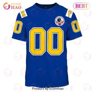 Personalize Name and Number 1984 San Diego Chargers Vintage NFL Throwback Away Jersey Personalize Name and Number 1984 San Diego Chargers Vintage NFL Throwback Away Jersey