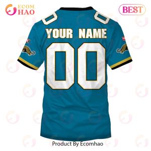 Personalize Name and Number 1995 Jacksonville Jaguars Vintage Throwback Home Jersey
