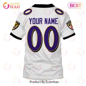 Personalize Name and Number 2000 Baltimore Ravens Vintage Throwback Home Jersey