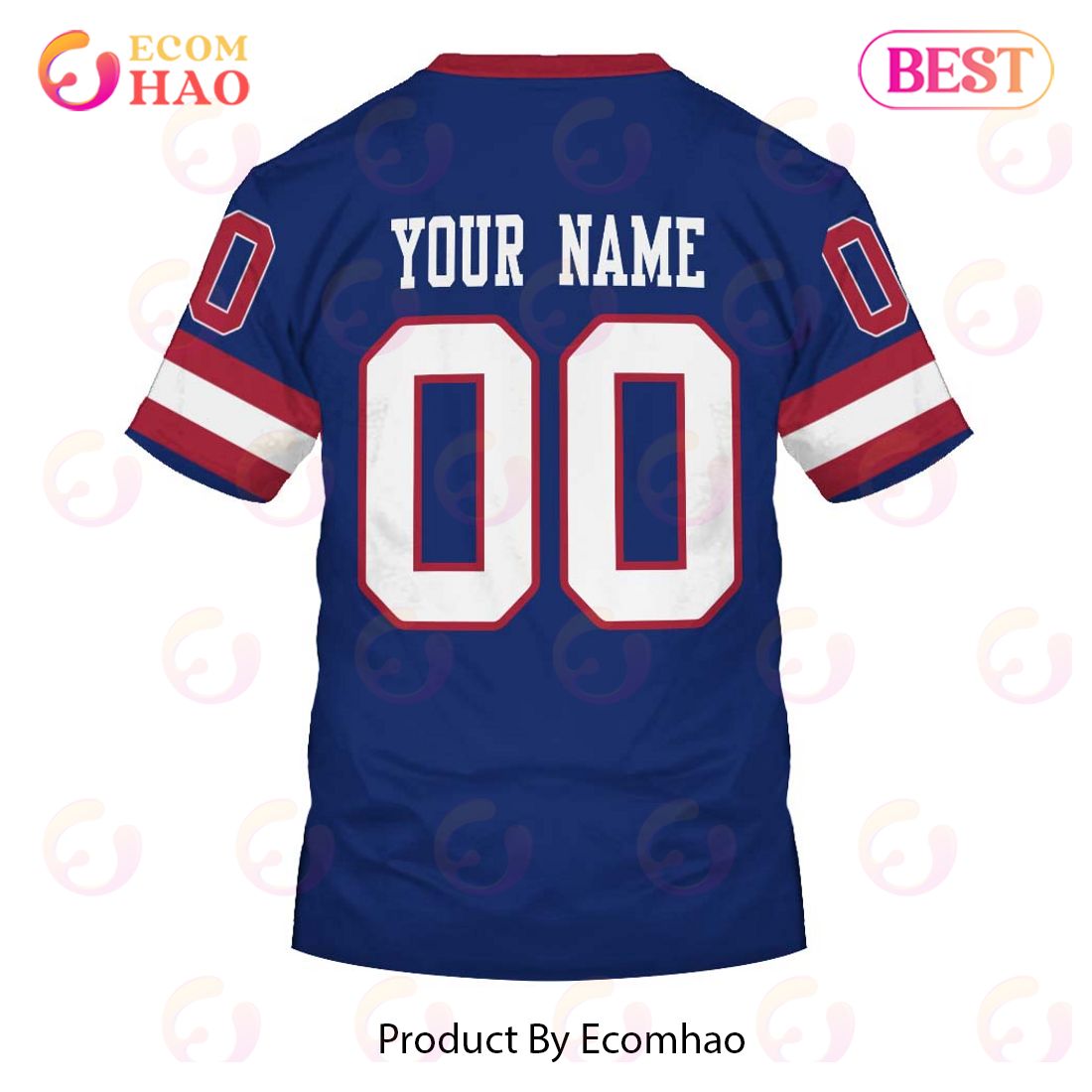 Personalize Name and Number New York Giants 1988 NFL Football Throwback Home Jersey