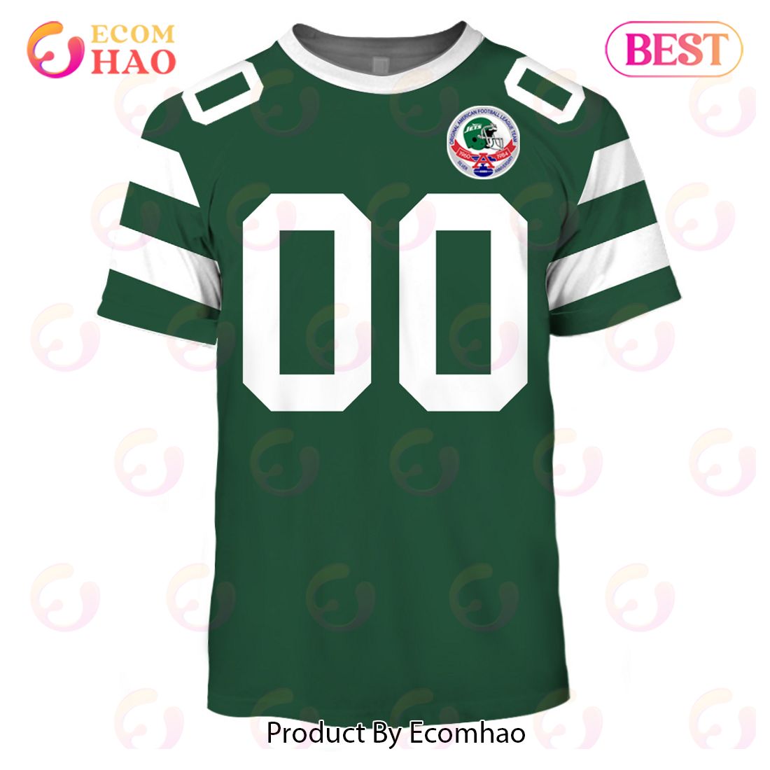 Personalize Name and Number New York Jets 1984 Throwback NFL Vintage Away Jersey