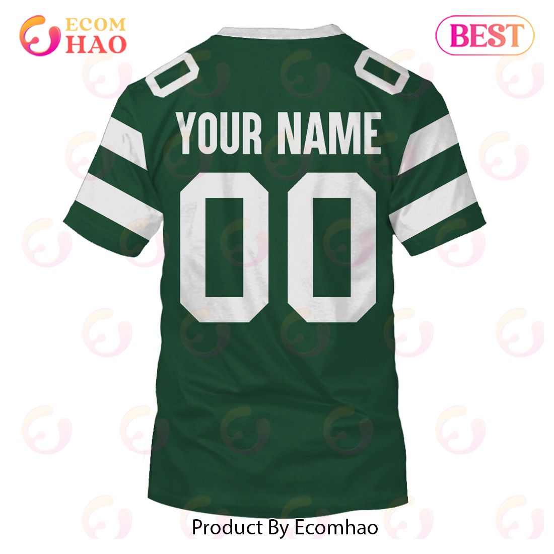 Personalize Name and Number New York Jets 1984 Throwback NFL Vintage Away Jersey