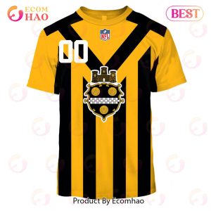 Personalize Name and Number Pittsburgh Steelers 1933 Yellow Throwback Jersey