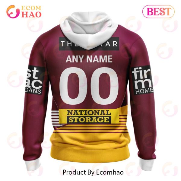 NRL Brisbane Broncos Home Kits 2023 3D Hoodie