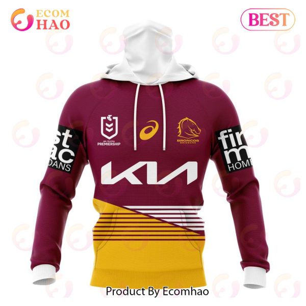 NRL Brisbane Broncos Home Kits 2023 3D Hoodie