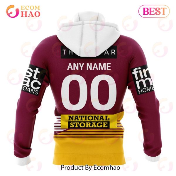 NRL Brisbane Broncos Home Kits 2023 3D Hoodie