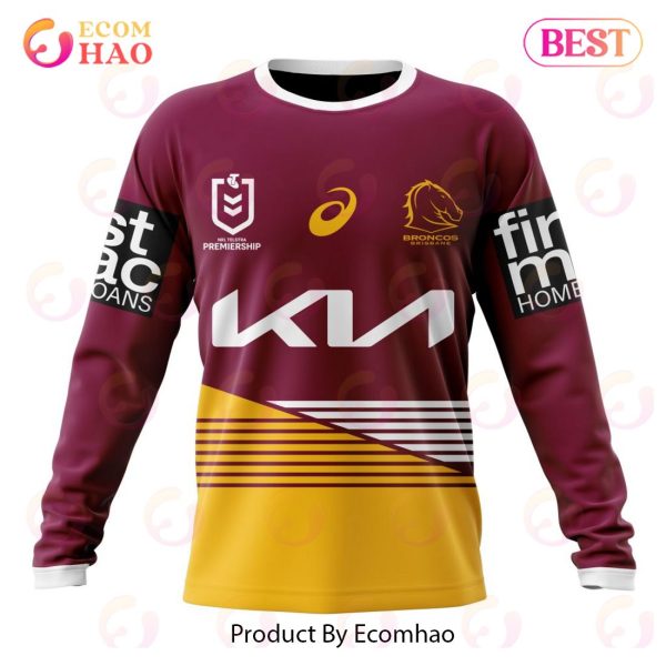NRL Brisbane Broncos Home Kits 2023 3D Hoodie