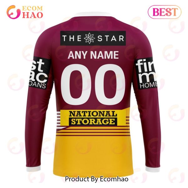 NRL Brisbane Broncos Home Kits 2023 3D Hoodie