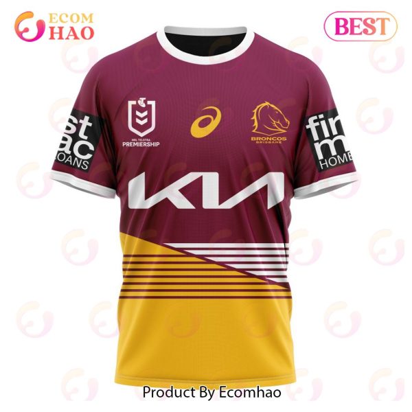 NRL Brisbane Broncos Home Kits 2023 3D Hoodie