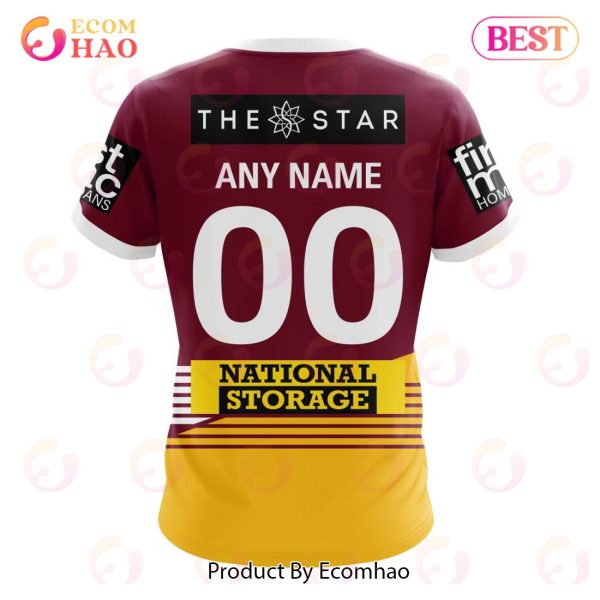 NRL Brisbane Broncos Home Kits 2023 3D Hoodie