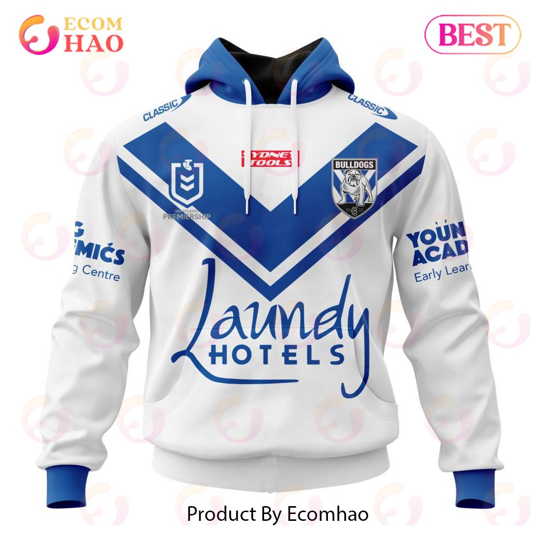 NRL Canterbury-Bankstown Bulldogs Home Kits 2023 3D Hoodie