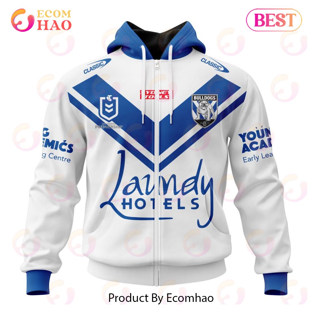 NRL Canterbury-Bankstown Bulldogs Home Kits 2023 3D Hoodie