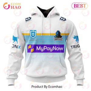 NRL Gold Coast Titans Away Kits 2023 3D Hoodie