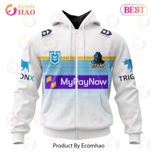 NRL Gold Coast Titans Away Kits 2023 3D Hoodie