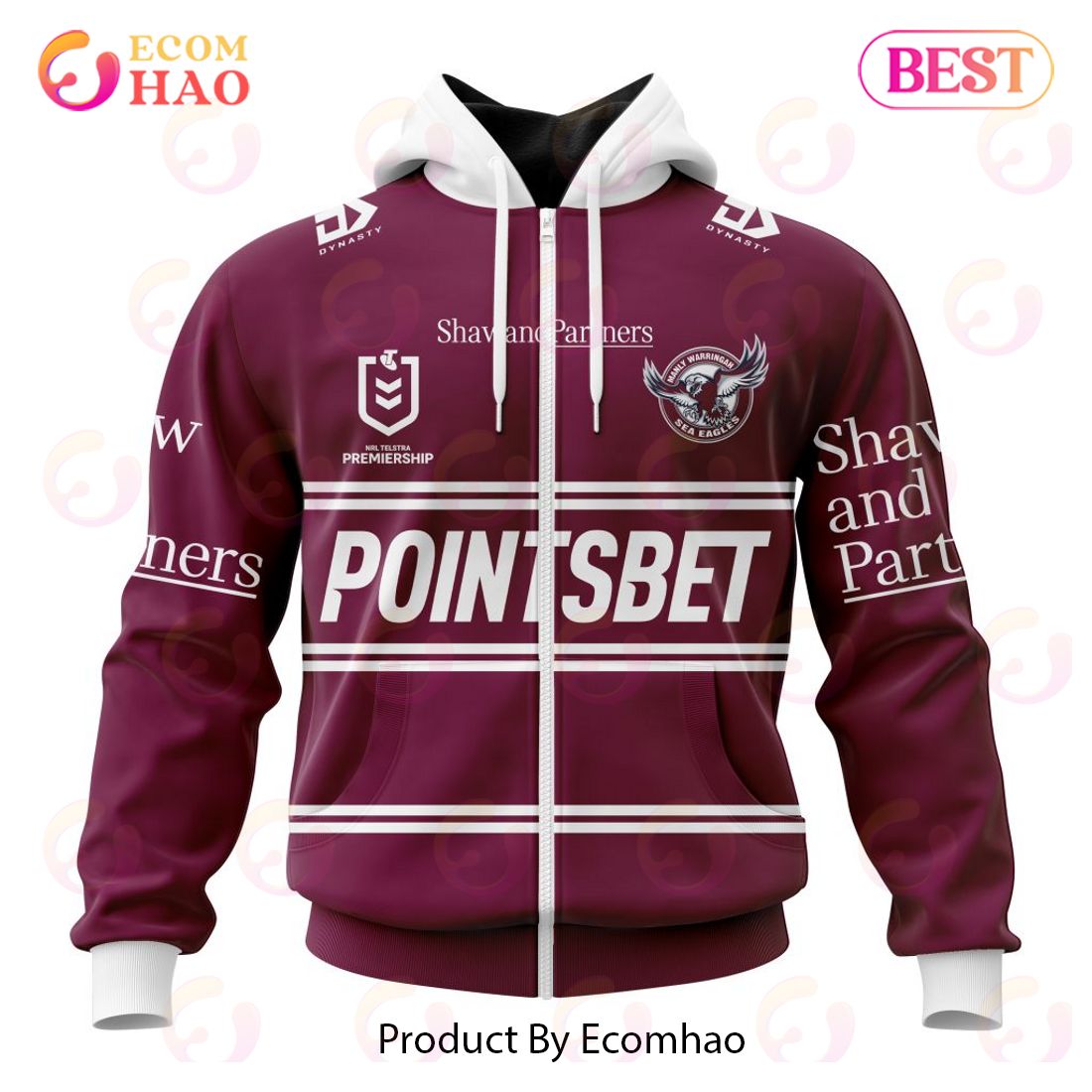 NRL Manly Warringah Sea Eagles Home Kits 2023 3D Hoodie