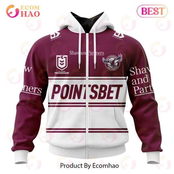 NRL Manly Warringah Sea Eagles Warm Up Kits 2023 3D Hoodie