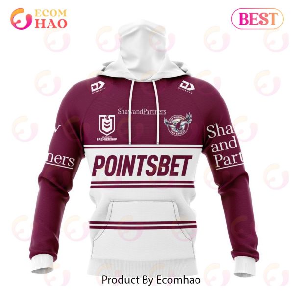NRL Manly Warringah Sea Eagles Warm Up Kits 2023 3D Hoodie