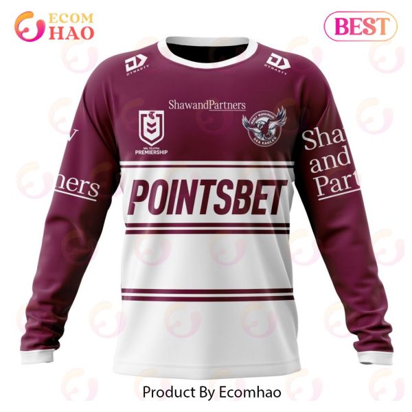 NRL Manly Warringah Sea Eagles Warm Up Kits 2023 3D Hoodie