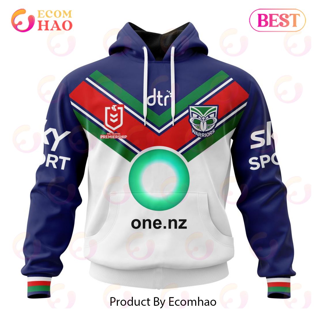 NRL New Zealand Warriors Away Kits 2023 3D Hoodie