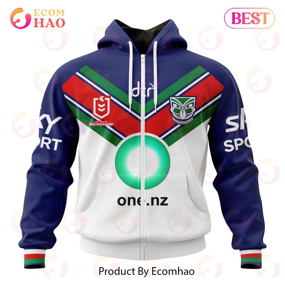 NRL New Zealand Warriors Away Kits 2023 3D Hoodie