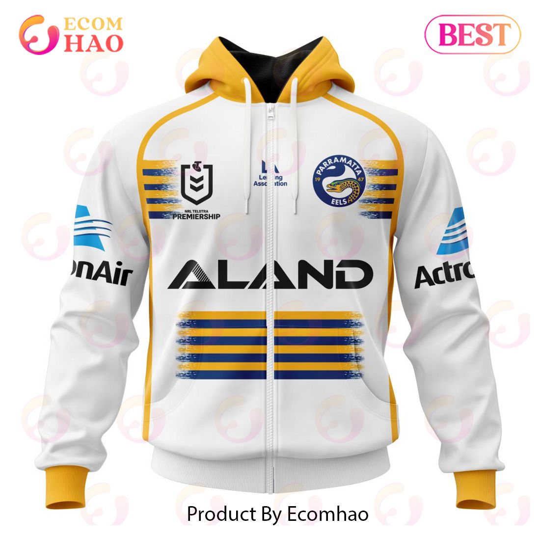 NRL Parramatta Eels Away Kits 2023 3D Hoodie